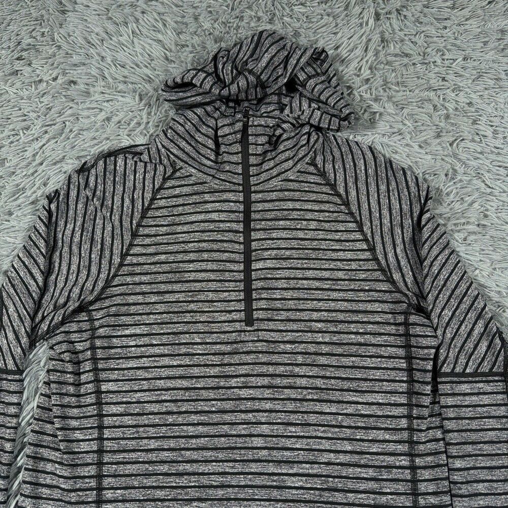 Lululemon Hoodie Small Gray Black Quarter Zip Sweat Session Performance Mens - Picture 3 of 16